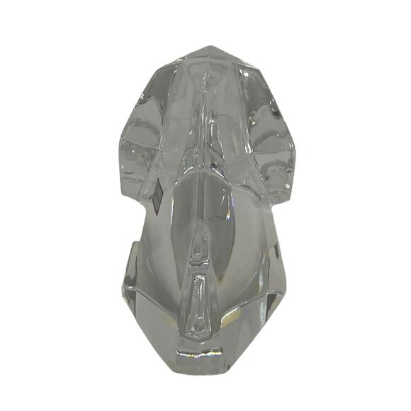 Late 20th Century Baccarat Crystal Large Orgami Elephant Figurine Red Box - Picture 6 of 13